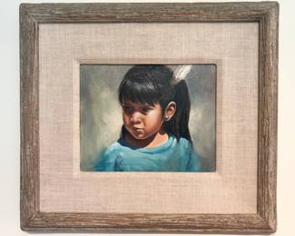 BUY IT NOW! $200.00. Cheryl English "Girl in Blue" 8" x 10"- Framed 16" x 18". Original purchase price $500.