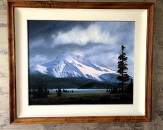 BUY IT NOW! $1,200.00. Dave Dalton "Cascade Peak" Oil on Canvas, Born 1952, Michigan 29" x 23"-Framed 38 1/2" x 32 1/2"