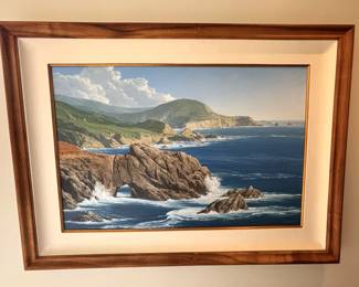 BUY IT NOW! $1,100. Mark C. Weber "Headlands" 24" x 36"-Framed 33" x 45" Born 1949 Cleveland, OH.