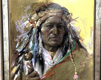 BUY IT NOW! $1,450.00 Endre Szabo "The Young Warrior" Original Oil on Bronze Plate 16" x 20"-Framed 24 1/2" x 28 1/2"