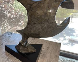 BUY IT NOW! $500.00. Polished Bronze Sculpture. 24" H x 22" W.