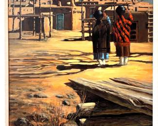 BUY IT NOW! $475.00. Peter Van Dusen. "Water Bearer" 20" x 30"-Framed 28" x 38" Purchased 1989 for $2,850.