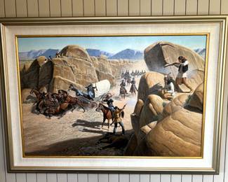 BUY IT NOW! $950.00. Lee Herring. "Ambush" 1940 Raines County, Texas. 24" x 36"-Framed 31" x 43" Purchased: 11/97 for $6,000. (Correspondence between artist and original buyer available upon request.)