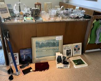 Variety of golf related items and memorabilia from 1968 Master's Golf champion, Bob Goalby.