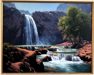 BUY IT NOW! $750.00. John Cogan "Below Havasu Falls" B:1953, TX. 16" x 20" Acrylic.