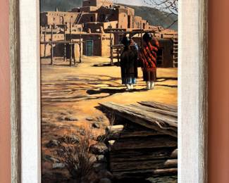 BUY IT NOW! $475.00. Peter Van Dusen. "Water Bearer" 20" x 30"-Framed 28" x 38" Purchased 1989 for $2,850.