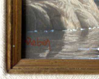 BUY IT NOW! $750.00. Mark C. Weber "Fall Mountain Scene" 11" x 14" - Framed 18 1/4" H x 21 1/4" W