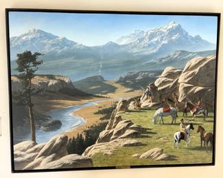 BUY IT NOW! $3,500.00. Mark C. Weber, "Smoke Signal" 36" x 48"-Framed 37 1/2" x 49 1/2"