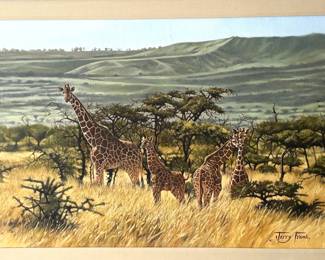 BUY IT NOW! $1,200.00. Terry Frost, "Giraffes" 20" x 30" Framed 28 1/2" x 38 1/2"