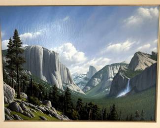 BUY IT NOW! $1,800.00. David Dalton "Discovery View Yosemite" Oil on Canvas, Born 1952, California/Michigan, Purchased 8/93 for $7,850 30" x 40"-Framed 38 1/2" x 48 1/2"