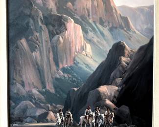 BUY IT NOW! $3,500.00. Charles Pabst, "Apache Trail" 30" x 40"-Framed 38" x 48"