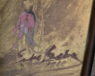 BUY IT NOW! $1,450.00 Endre Szabo "The Young Warrior" Original Oil on Bronze Plate 16" x 20"-Framed 24 1/2" x 28 1/2"
