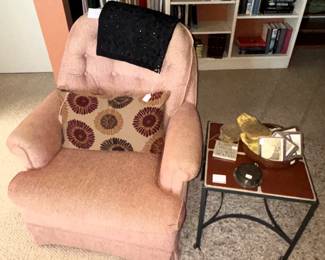 Chair and end table.