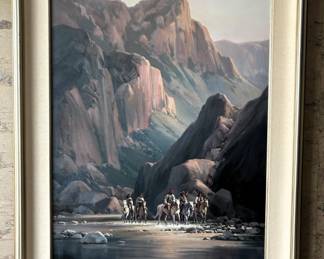 BUY IT NOW! $3,500.00. Charles Pabst, "Apache Trail" 30" x 40"-Framed 38" x 48"