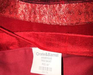 Crate & Barrel tree skirt.