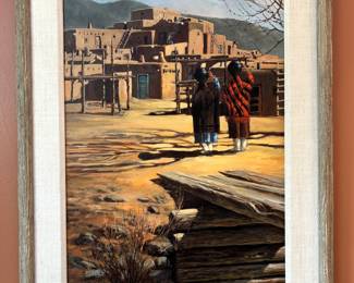 BUY IT NOW! $475.00. Peter Van Dusen. "Water Bearer" 20" x 30"-Framed 28" x 38" Purchased 1989 for $2,850.
