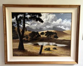 BUY IT NOW! $800.00. Richard Peterson, Born 1947, CA. "Ranchland Near Pt. Reyes" 30" x 40" Framed 39" x 49" Purchased 1/94 for $3,760.