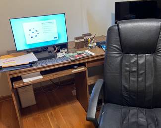 Computer and desk chair