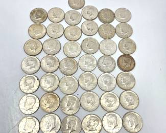 Lot #191 - Lot of Forty Three (43) U.S Kennedy Half Dollars and Post 1964 - Most late 1960s