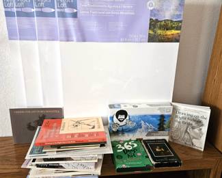Artist's Lot - Four Large Blank Canvases (24" x 30") Plus Assorted Tutorial Art Books. Includes A Bev Doolittle Book