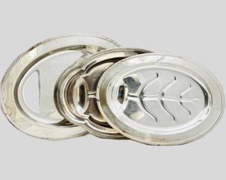 Serving Silver plate pans