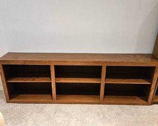Sturdy Low Profile Bookshelf w/ Adjustable Shelves - Great as a TV Stand! 7ft L x 28"H x 12"D