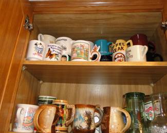 Coffee mugs and bar glasses