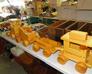 Handmade, solid wood train