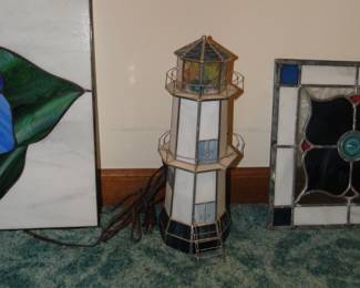 Stained glass lighthouse