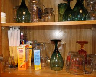 We have stemware, glassware, and measuring glassware too