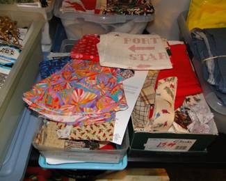 We have boxes, and boxes, of fabric, more than any fabric store has
