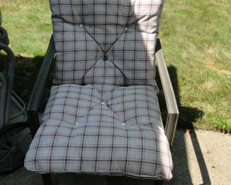 Comfy outdoor chair, perfect for front porch sitting, or garage sitting too