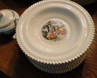 Some very nice vintage china, rimmed in gold