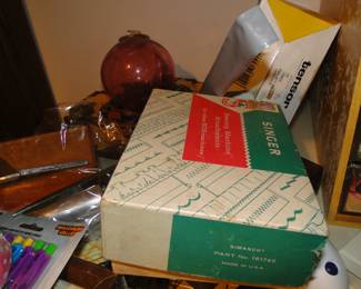 Singer, box full of Singer