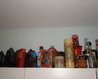 Vintage boxes, and bottles and advertising items too