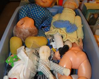 Buckets of doll parts, especially Mrs. Beasley, and the not so cute rear end of another