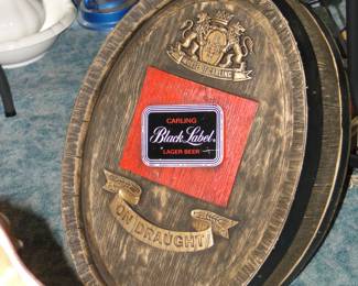 Black Label Beer bar sign