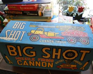 Bog Shot Cannon, complete with original box, and toy
