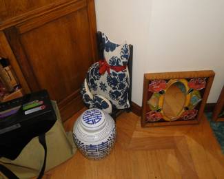 Some Asian inspired art, stuffed cat, and more