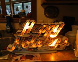 Happy Holidays, multi light up sign