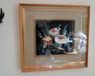Glass, and seaglass floral art