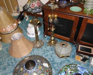 Bases, and a large assortment of lampshades too