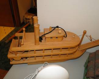 Electrical paddlewheel wood model