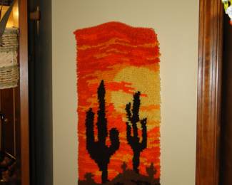Rug hooked, Sunset