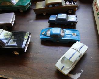 Plastic vintage car body's and other parts too