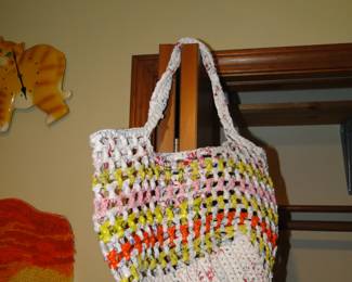 Hand made and hand crafted, all out of grocery bags