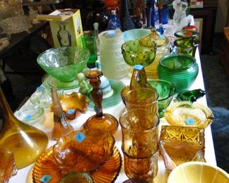 Amber, and green table, with a few other fun things thrown in