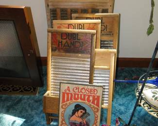 Washboards, in all shapes and sizes
