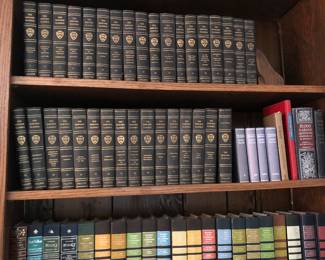 The Harvard classics, hardback books, Reader digest condensed hardbacks, many more books, such as cookbooks, nonfiction, early books.