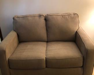 Quality, twin size sofa, bed, like new! perfect for small space or a college dorm. Tan in color.